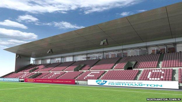 Northampton Town FC's new east stand