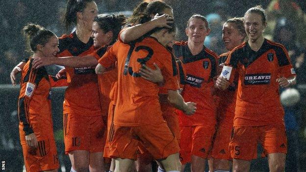 Glasgow City celebrate beating Standard Liege