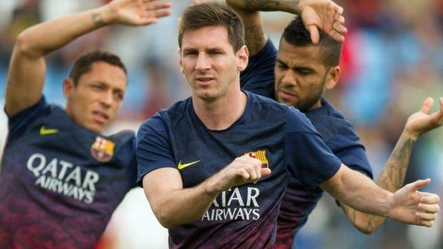 Barcelona's Lionel Messi looks set to return from injury