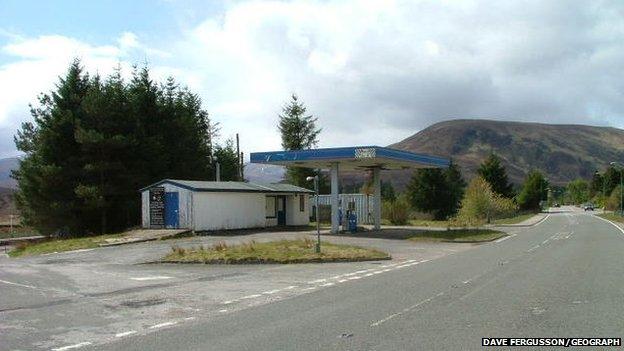 Closed filling station in Achnasheen