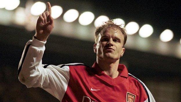 Dennis Bergkamp celebrating