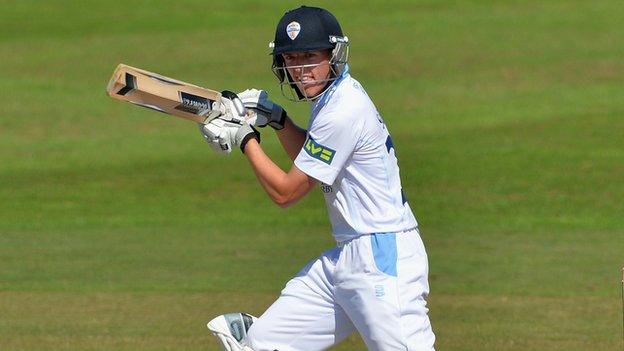 Derbyshire batsman Ben Slater