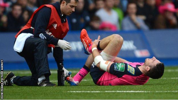 Alex Cuthbert receives treatment