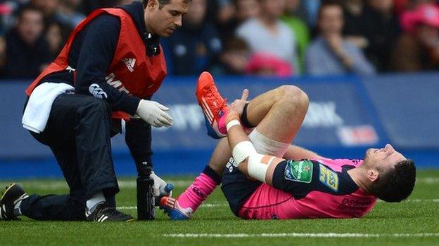 Alex Cuthbert receives treatment