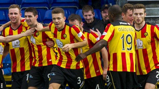 Partick Thistle celebrate