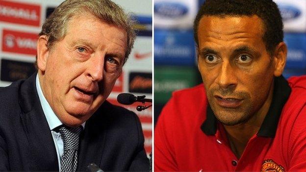 Roy Hodgson and Rio Ferdinand