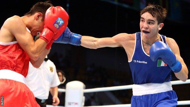 Michael Conlan lands a right hand on Mexico's Brian Gonzalez