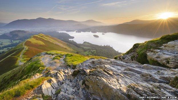 Catbells sunrise, Cumbria, by Bart Heirweg