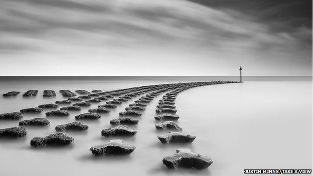 Sea defences, Felixstowe, Suffolk, by Justin Minns