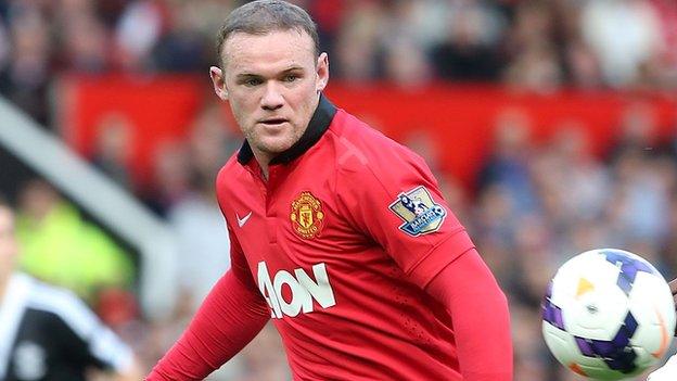 Wayne Rooney in action for Manchester United.