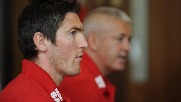 James Hook and Warren Gatland