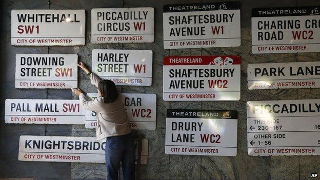 London street signs