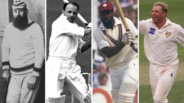 WG Grace, Don Bradman, Viv Richards and Shane Warne