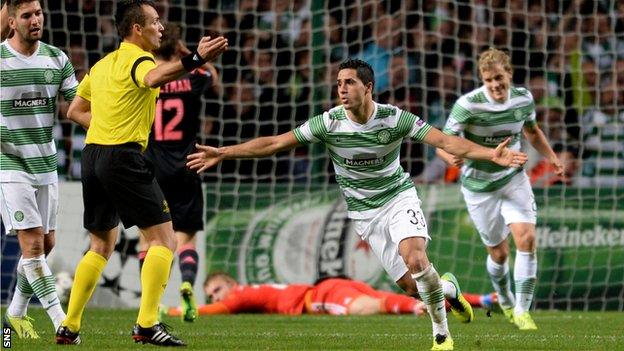 Beram Kayal celebrates scoring against Ajax