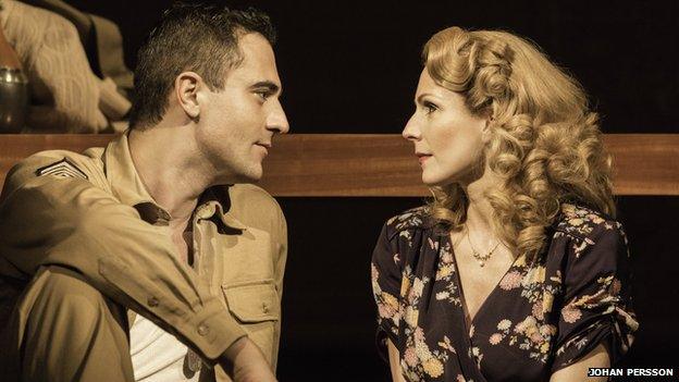 Darius Campbell (Warden) and Rebecca Thornhill (Karen) in From Here to Eternity