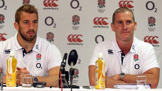 England captain Chris Robshaw with head coach Stuart Lancaster