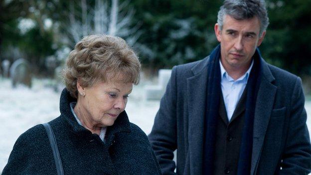 Judi Dench as Philomena and Steve Coogan as Martin Sixsmith