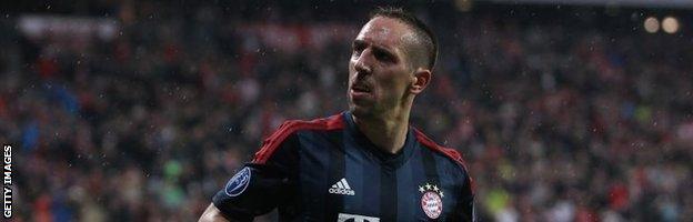 Franck Ribery celebrates