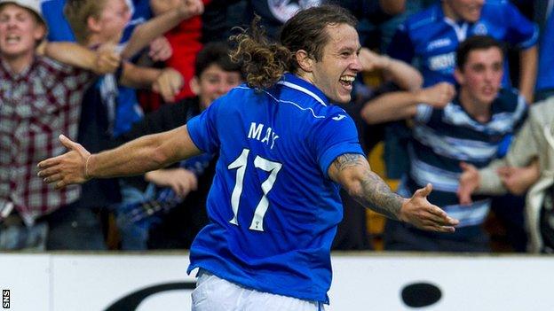 St Johnstone striker Stevie May