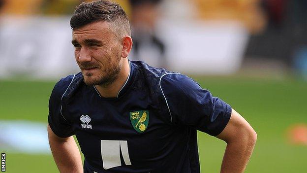 Robert Snodgrass in action for Norwich City