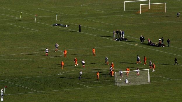 Football played on Hackney Marshes