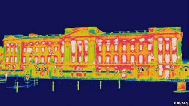 Buckingham Palace thermal image