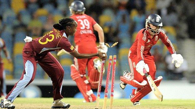 West Indies run out Danielle Wyatt in the Super Over