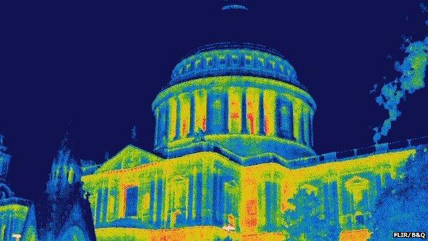 St Paul's Cathedral thermal image