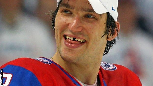 Russian ice hockey star Alex Ovechkin