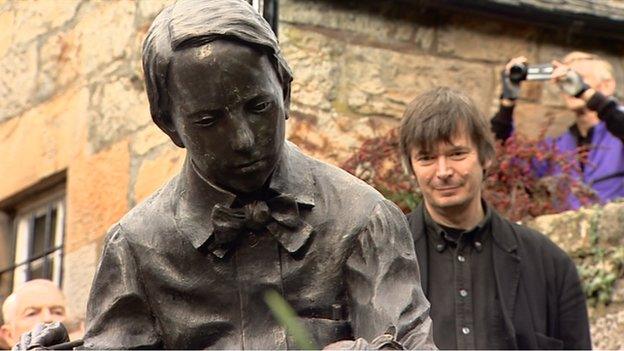 The Robert Louis Stevenson statue was unveiled by Ian Rankin