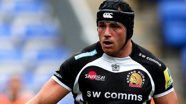 Ben White in action for the Exeter Chiefs.