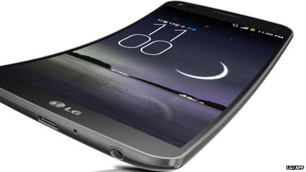 LG Electronics G-Flex smartphone, a curved smartphone