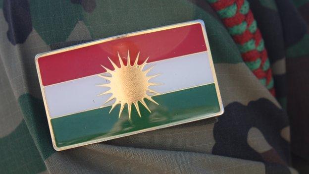 Badge showing flag of Iraqi Kurdistan