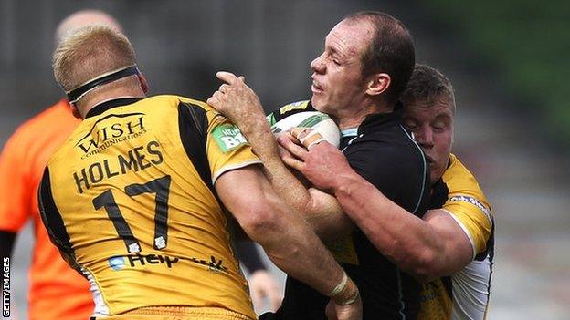 Ben Fisher in action for London Broncos