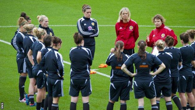 Scotland's women training