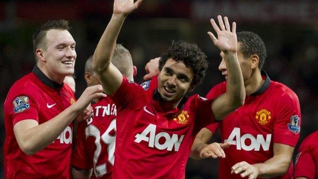 Fabio celebrates after scoring against Norwich