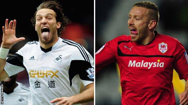 Michu (left) and Craig Bellamy