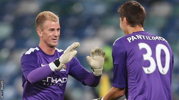 Joe Hart and Costel Pantilimon