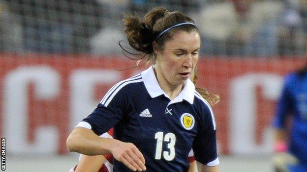 Scotland's Jane Ross fired a hat-trick in the win in Poland