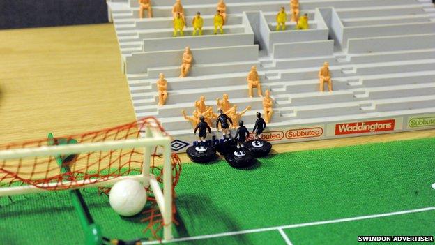 The Swindon Advertiser's Subbuteo pitch