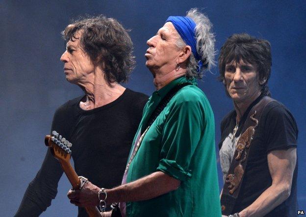 Mick Jagger, Keith Richards and Ronnie Wood