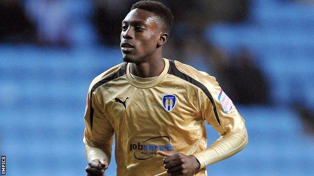 Colchester striker Freddy Ladapo