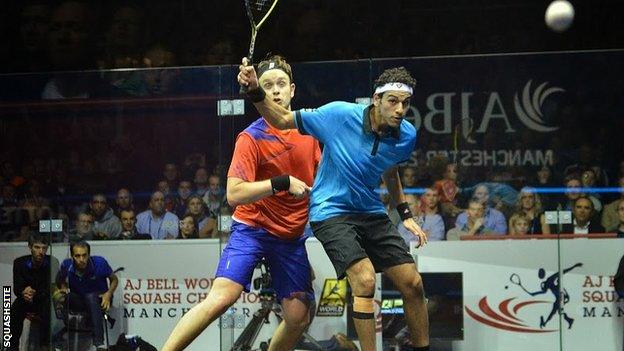 James Willstrop (left) and Mohamed Elshorbagy