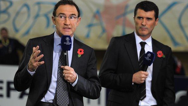 Martin O'Neill (left) and Roy Keane