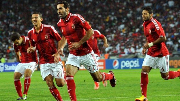 Mohamed Aboutrika celebrates his goal