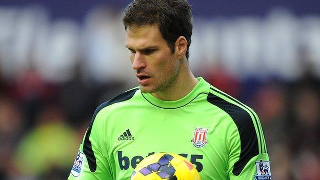 Stoke goalkeeper Asmir Begovic