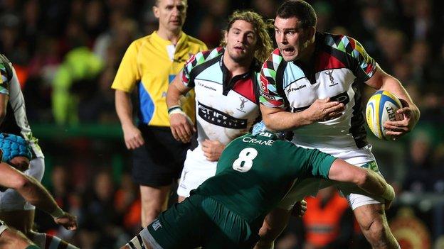 Harlequins try-scorer Nick Easter