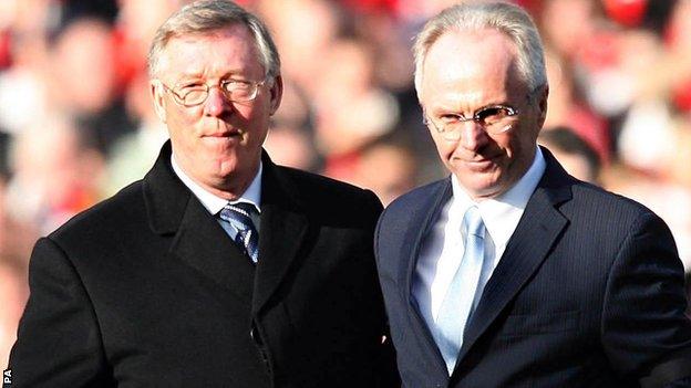 Sven Goran Eriksson and Sir Alex Ferguson