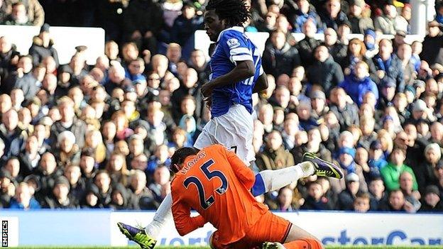 Romelu Lukaku and Hugo Lloris