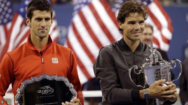 Novak Djokovic and Rafael Nadal